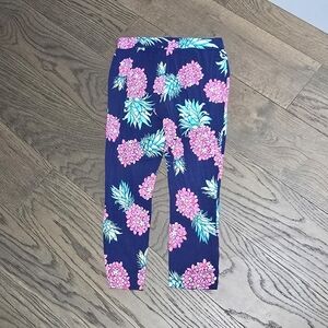 Tori Richard Pineapple Hydrangea Haiwaiian Legging Cropped Capri